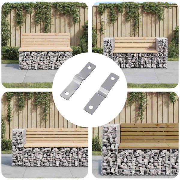 vidaXL Ly&ouml;ntilevy 2 pcs Hopea 50 x 10 x 1,2 mm Rauta