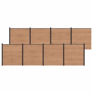 vidaXL Aidat Setti 8 pcs 1391 x 186 cm WPC ja alumiini Ruskea