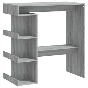 vidaXL Baarip&ouml;yt&auml; s&auml;ilytystelineell&auml; harmaa Sonoma 100x50x101,5 cm