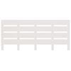 vidaXL Sängynpääty valkoinen 120x3x80 cm täysi mänty