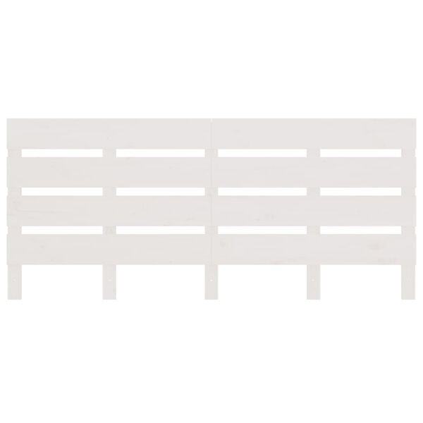 vidaXL Sängynpääty valkoinen 120x3x80 cm täysi mänty