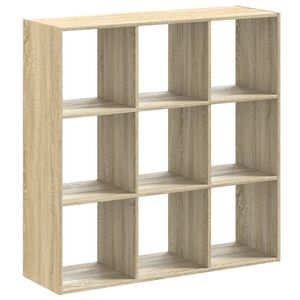 vidaXL Kirjahylly Sonoma-tammi 102x32x102 cm tekninen puu