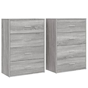 vidaXL Senkit 2 kpl harmaa Sonoma 60x31x84 cm tekninen puu