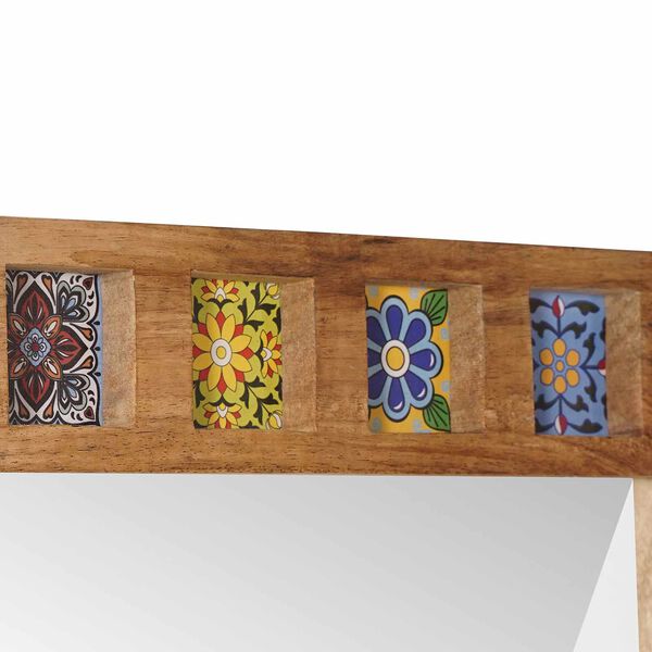 vidaXL Kylpyhuoneen peili s&auml;ilytystilassa Luonnollinen 50 x 70 x 3 cm