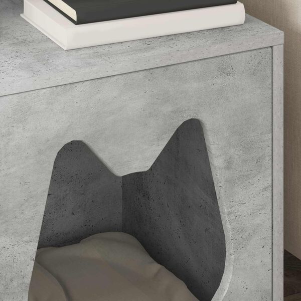 vidaXL Kissatalo Betoni 42,5 x 40 x 53,5 cm Tekninen puu