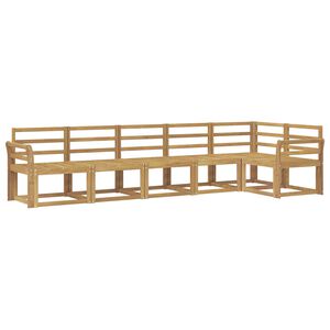 vidaXL Ulkosohvakokoelma 6 pcs valkoinen Tihe&auml; akasiapuu