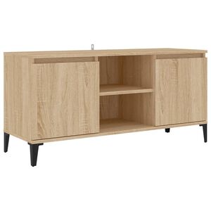 vidaXL TV-taso metallijaloilla Sonoma-tammi 103,5x35x50 cm