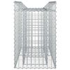 vidaXL Gabion Kohotettu Peti Hopea 100 x 50 x 80 cm Galvanoitu ter&auml;s