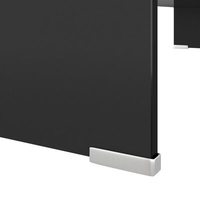 vidaXL TV-taso/Näyttöteline Musta lasi 90x30x13 cm