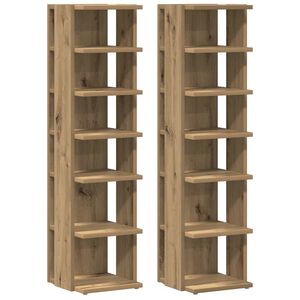 vidaXL Kenk&auml;kaapit 2 kpl Sonoma-tammi 28x27x102 cm lastulevy