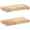 vidaXL Kelluvat hyllyt 2 kpl 60x20x4 cm k&auml;sittelem&auml;t&ouml;n massiivipuu akaasia