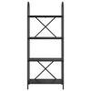 vidaXL Kirjahylly Musta tammi. 60 x 30 x 146 cm Tekninen puu