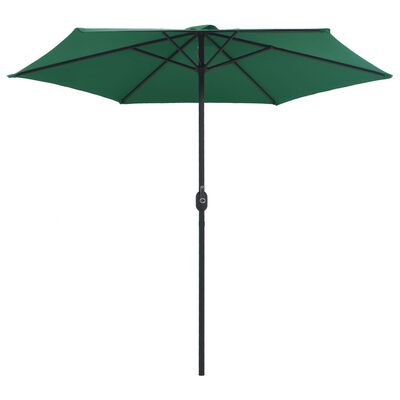 vidaXL Aurinkovarjo alumiinitanko 270x246 cm vihreä