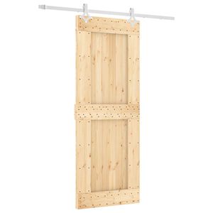vidaXL Liukuovi 80 x 210 cm Massiivinen m&auml;nty (k&auml;sittelem&auml;t&ouml;n)