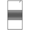 vidaXL Walk-in suihkusein&auml;ke musta 100x195 cm kirkas ESG-lasi