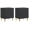 vidaXL Y&ouml;p&ouml;yt&auml;kaappi 2 pcs Musta 43 x 34,5 x 50 cm Tekninen puu