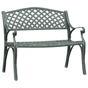 vidaXL Puutarhapenkki 102 cm valualumiini vihre&auml;