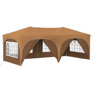 vidaXL Pop-up Juhlateltta 575 x 288 x 245 cm Beige Oxford-kangas