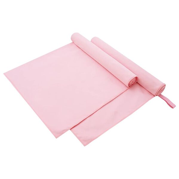 vidaXL Urheilupyyhkeet 2 pcs Pinkki 180 x 90 cm