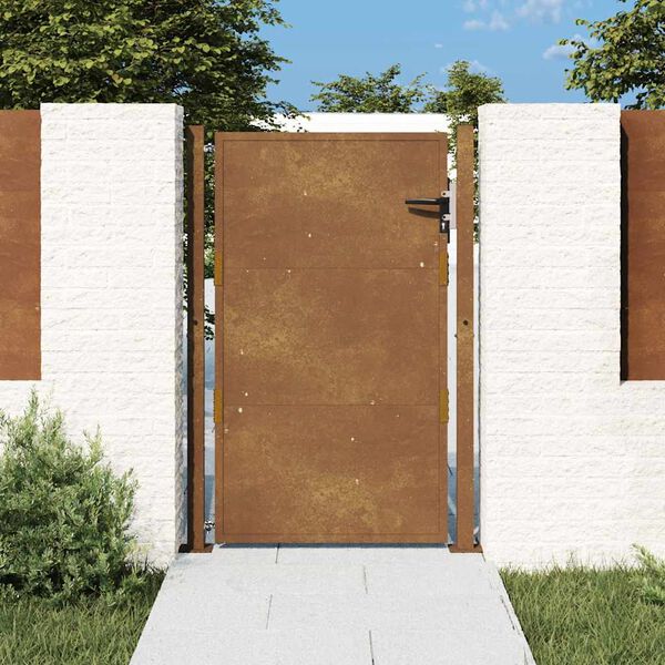 vidaXL Puutarhaportti 100x125 cm Corten-teräs