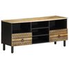 vidaXL TV-kaappi musta 100x33,5x46 cm massiivipuuta mango