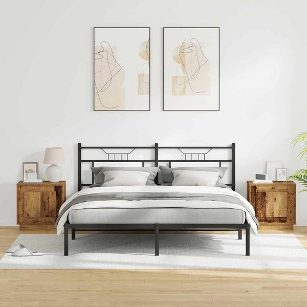 vidaXL Y&ouml;p&ouml;yt&auml;kaappi 2 pcs Vanha puu 44 x 34,5 x 45 cm Tekninen puu