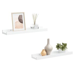 vidaXL Tauluhyllyt 2 kpl valkoinen 40x9x3 cm MDF