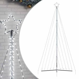 vidaXL LED joulukuusi 570 kylm&auml;n valkoista LED-valoa 399 cm