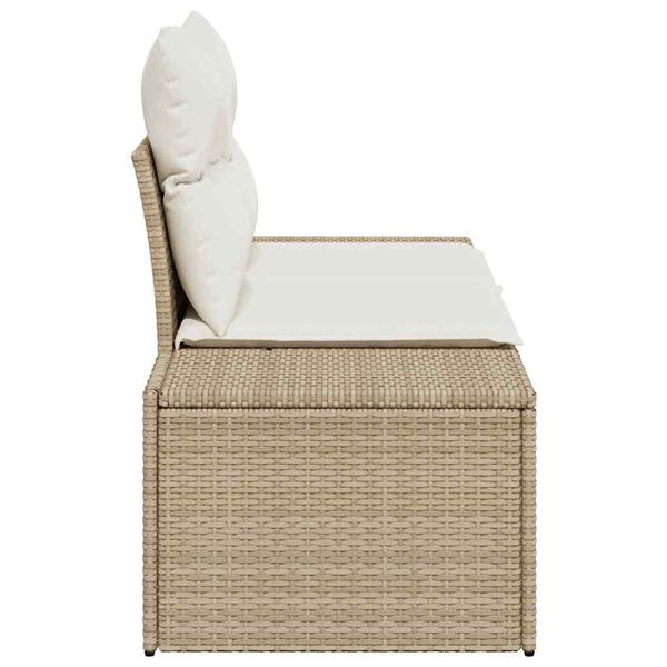 vidaXL Puutarhasohva Beige 123 x 62 x 69 cm polyrottinki