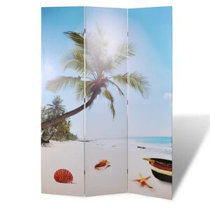 vidaXL Taitettava tilanjakaja 120x170 cm ranta