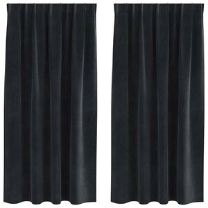 vidaXL Pimennysverhot 2 pcs Musta 140 x 175 cm Sametti