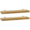 vidaXL Sein&auml;hyllyt 2 kpl 60x15x4 cm t&auml;ysi tiikki