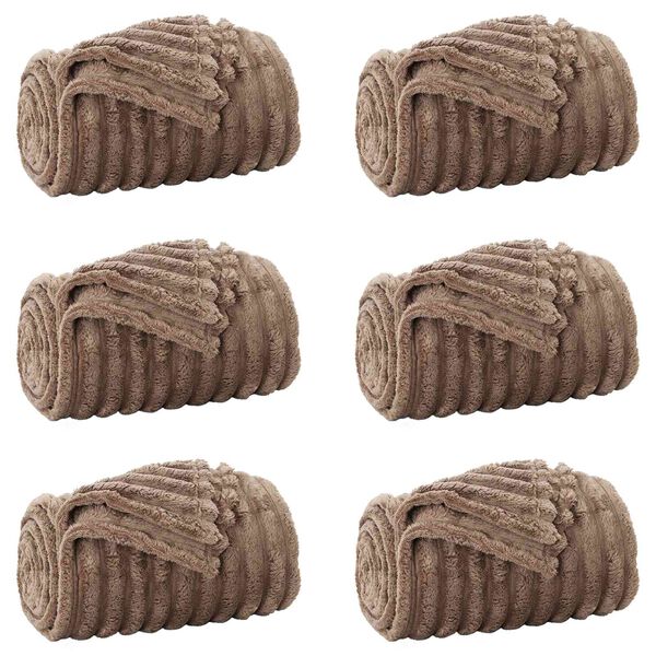 vidaXL Heittop&auml;&auml;llys 6 pcs Camel 270 x 240 cm Fleese