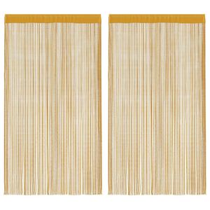 vidaXL Naruverhot 2 kpl kulta 100x250 cm