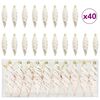 vidaXL Joulun Spiraalimallinen Kuula 40 kpl Samppanja 3 x 11 cm Muovi