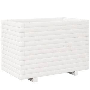 vidaXL Ulkokukkalaatikko valkoinen 70x40x49,5 cm t&auml;ysi m&auml;nty