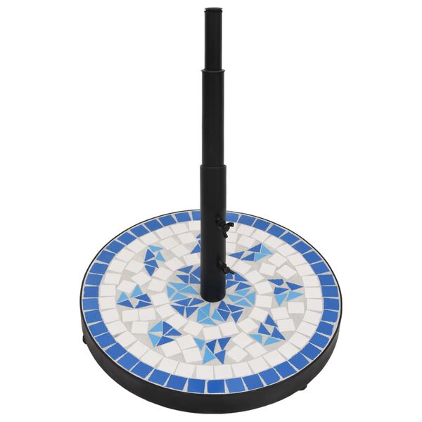 vidaXL Aurinkovarjon jalka sinivalkoinen pyöreä 12 kg