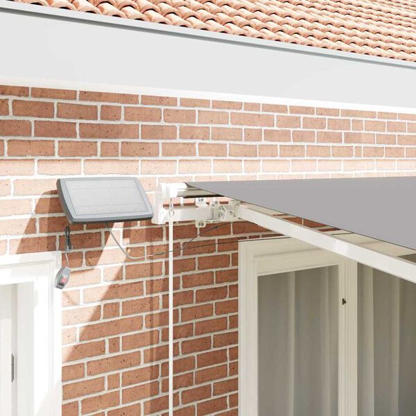 vidaXL Aurinkovarjo mukana Valkoinen 3 x 2,5 m Metalli