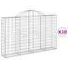 vidaXL Kaarevat kivikorit 30 kpl 200x30x120/140 cm galvanoitu rauta