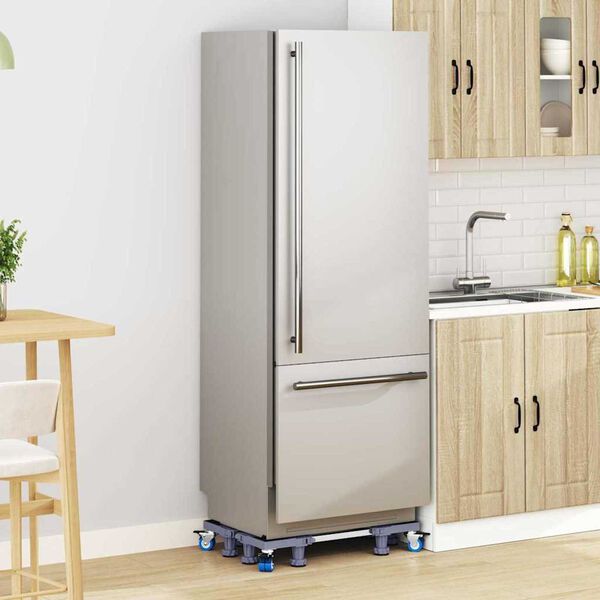 vidaXL Pesukoneen jalusta Harmaa 67 x 67 x 12 cm Metalli