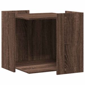vidaXL Kissanhiekkalaatikon kotelo rusk tammi 53x53x51 cm tekninen puu