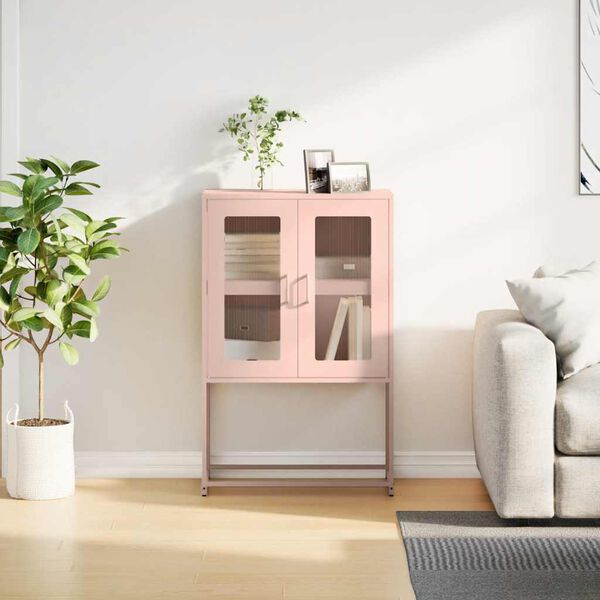 vidaXL Highboard Pinkki 68x39x107 cm Teräs