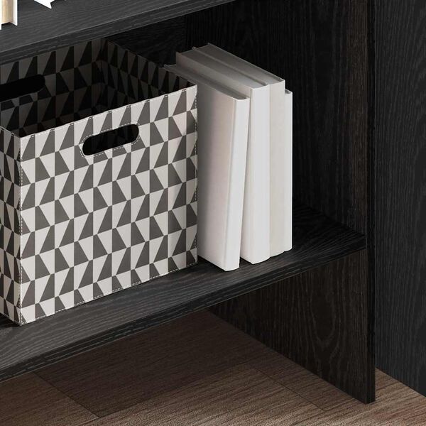 vidaXL Kirjahylly Musta tammi. 60 x 35 x 180 cm Tekninen puu