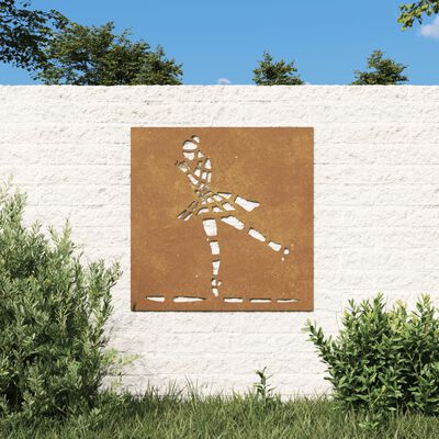 vidaXL Puutarhaseinäkoriste 55x55 cm corten teräs balettitanssijakuvio