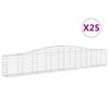 vidaXL Kaarevat kivikorit 25 kpl 400x30x60/80 cm galvanoitu rauta