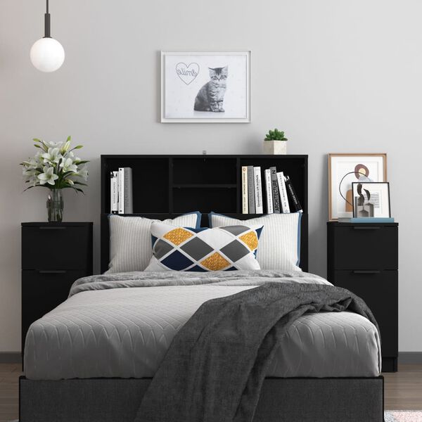 vidaXL Senkit 2 kpl musta 30x30x70 cm tekninen puu