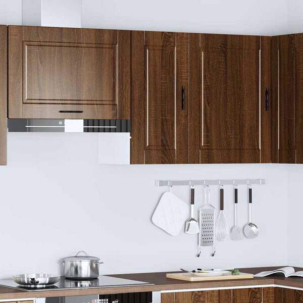 vidaXL Keitti&ouml;n sein&auml;kaappi Porto ruskea tammi tekninen puu