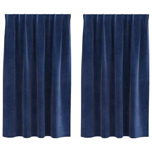 vidaXL Pimennysverhot 2 kpl Tumma Sininen 140 x 140 cm Sametti