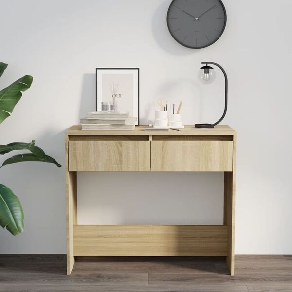 vidaXL Konsolipöytä Sonoma-tammi 89x41x76,5 cm tekninen puu