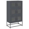 vidaXL Highboard Antrasiitti 68x39x123 cm terästä